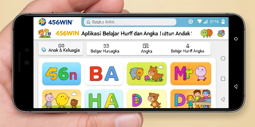 Tampilan antarmuka aplikasi 456WIN yang menarik dan ramah anak.