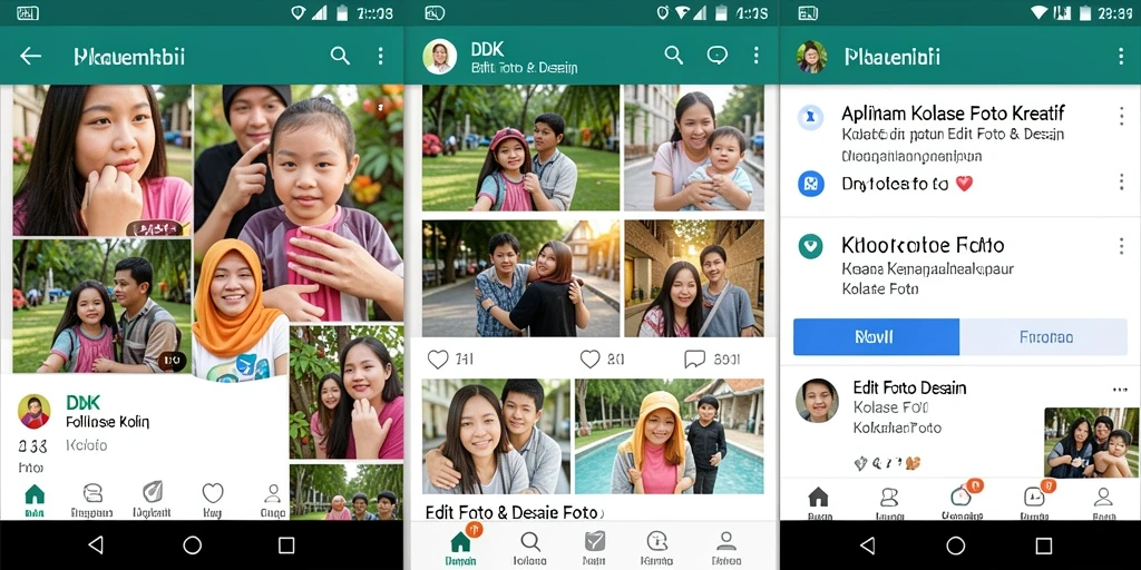 Tampilan antarmuka DKK yang menarik dan fungsional untuk kolase foto.