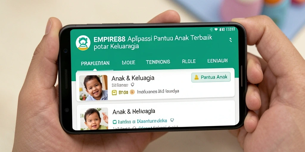 Tampilan antarmuka EMPIRE88 yang intuitif untuk Pantau Anak.