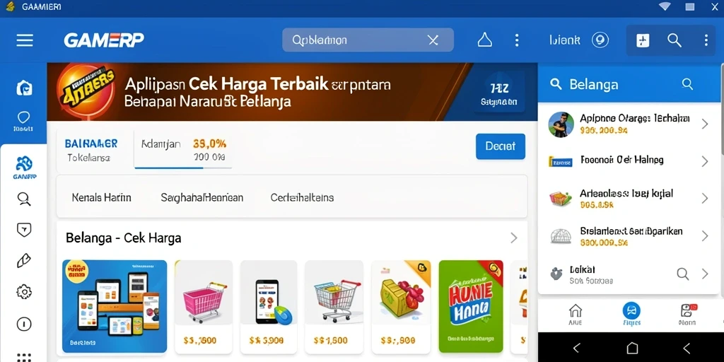 Tampilan antarmuka GAMERP yang user-friendly saat melakukan Cek Harga.