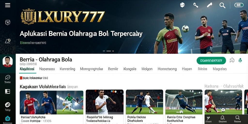 Tampilan antarmuka LUXURY777 yang sederhana dan informatif.