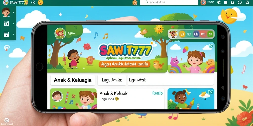 Tampilan antarmuka SAWIT777 yang ceria dan interaktif untuk anak.