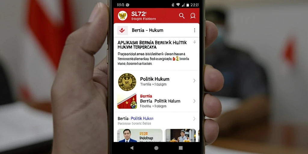 Antarmuka SL72 menampilkan berita politik dan hukum terbaru.