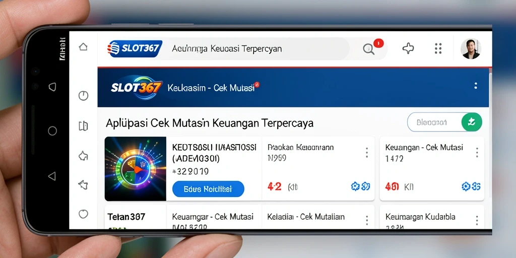 Antarmuka aplikasi SLOT367 yang menampilkan fungsi Cek Mutasi.