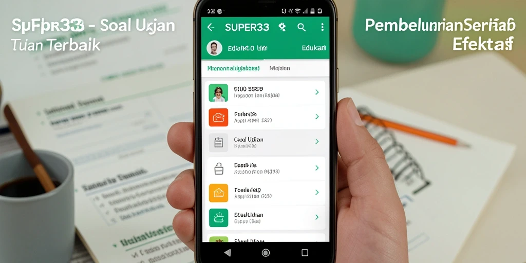 Tampilan antarmuka aplikasi SUPER33 yang interaktif dan informatif.
