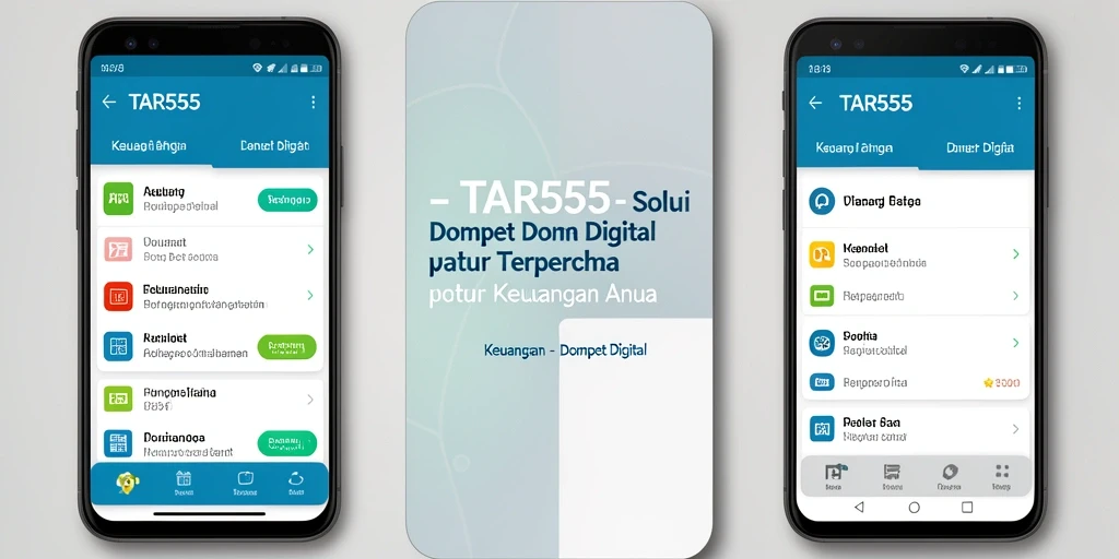 Antarmuka aplikasi TAR555 yang modern dan intuitif.
