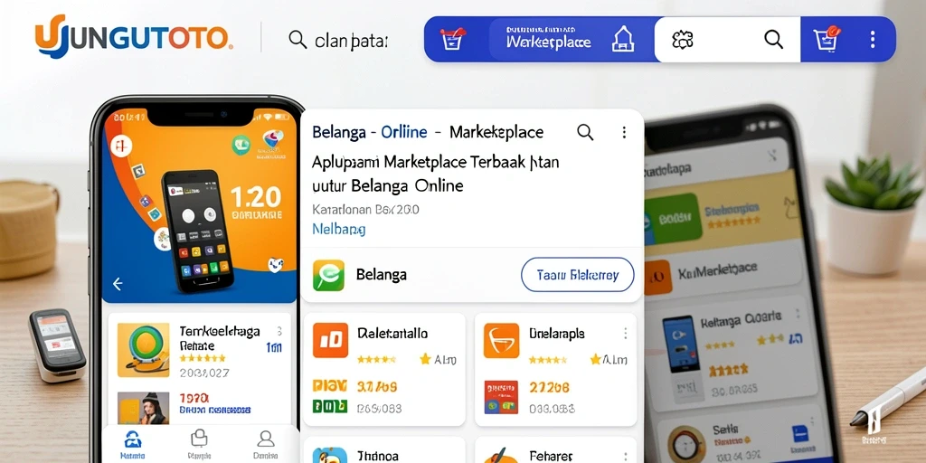 Tampilan antarmuka UNGUTOTO dengan berbagai produk Marketplace yang menarik.