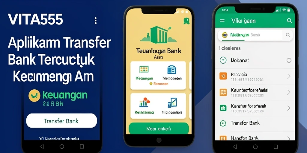 Antarmuka VITA555 yang sederhana dan fungsional untuk transfer bank.