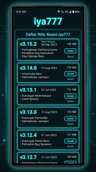 Riwayat Versi Aplikasi iya777 untuk Pengguna Android